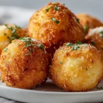Deliciosas croquetas congeladas en freidora de aire listas para disfrutar.