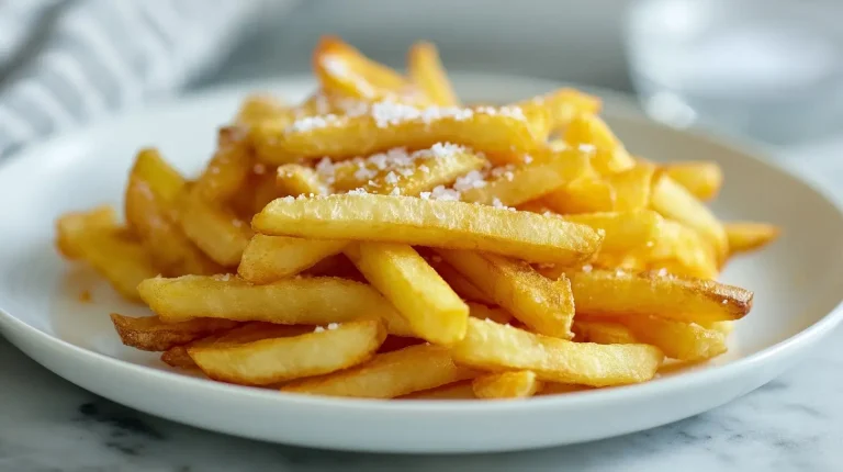 Deliciosas patatas fritas en freidora de aire, crujientes y saludables.