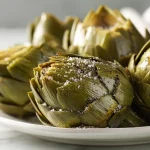 Deliciosas alcachofas preparadas en freidora de aire.
