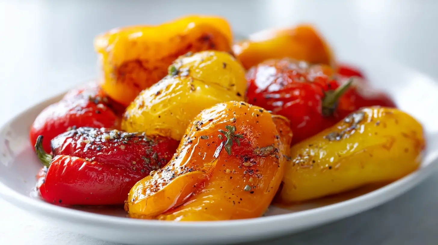 Asar pimientos en freidora de aire de manera fácil y deliciosa.