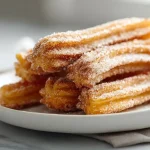 Deliciosos churros congelados en freidora de aire listos para disfrutar.