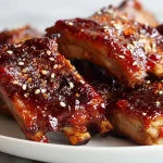 Deliciosas costillas en freidora de aire, perfectas para una comida rápida y sabrosa.