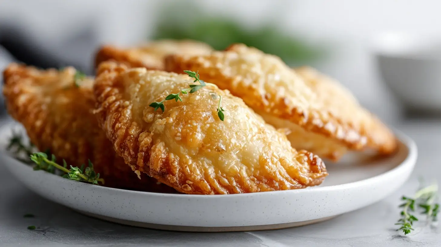 Deliciosas empanadillas en freidora de aire, perfectas para una comida rápida y saludable.
