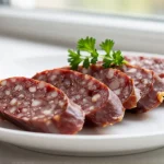 Deliciosa morcilla cocinada en freidora de aire.