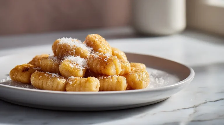 Deliciosos ñoquis cocinados en freidora de aire, una alternativa saludable y crujiente.