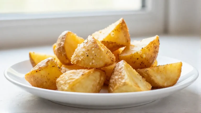 Deliciosas patatas congeladas en freidora de aire listas para disfrutar.