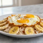 Disfruta de arroz a la cubana preparado en freidora de aire.