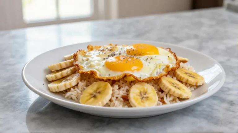 Disfruta de arroz a la cubana preparado en freidora de aire.