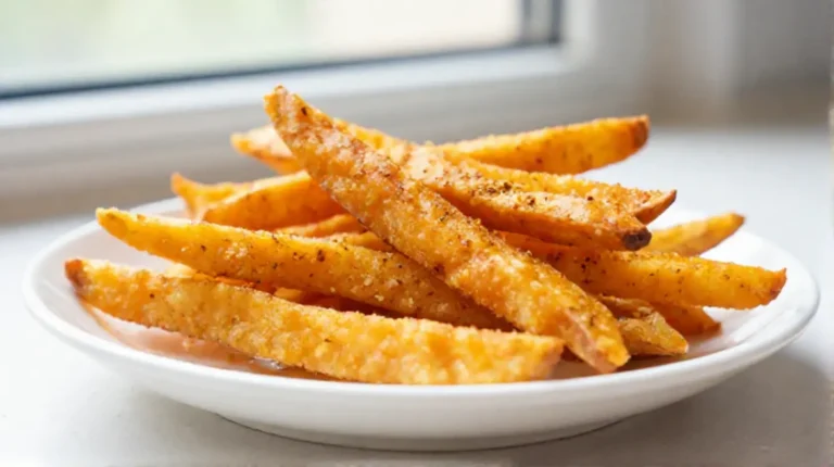 Disfruta del delicioso boniato frito en freidora de aire, crujiente y saludable.