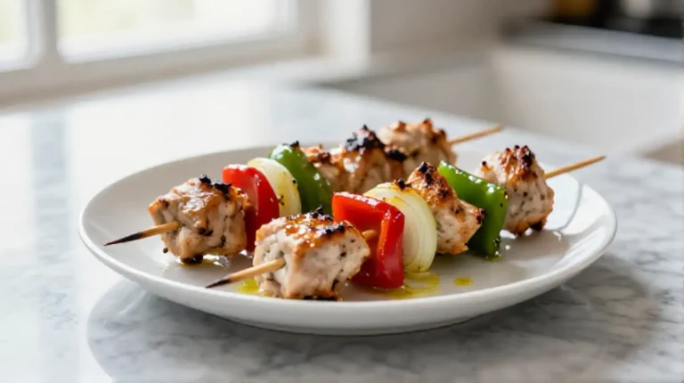 Deliciosas brochetas en freidora de aire, perfectas para cualquier ocasión.