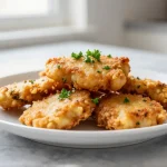 Deliciosos buñuelos de bacalao preparados en freidora de aire.