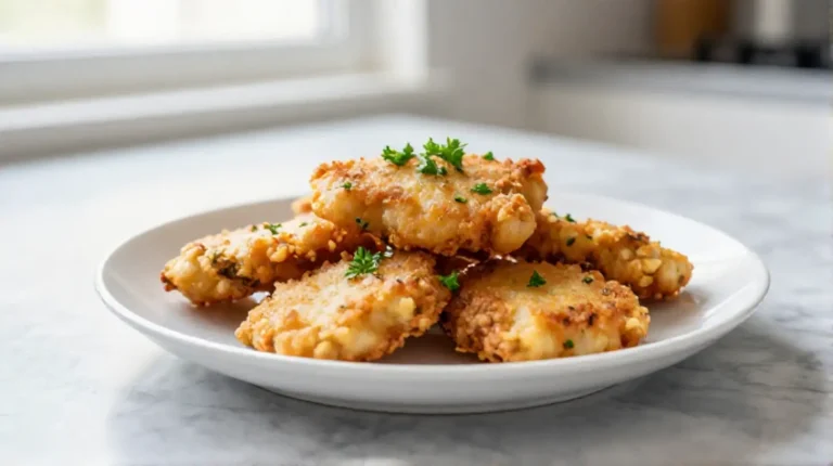 Deliciosos buñuelos de bacalao preparados en freidora de aire.