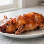 Cochinillo en freidora de aire, crujiente y delicioso.