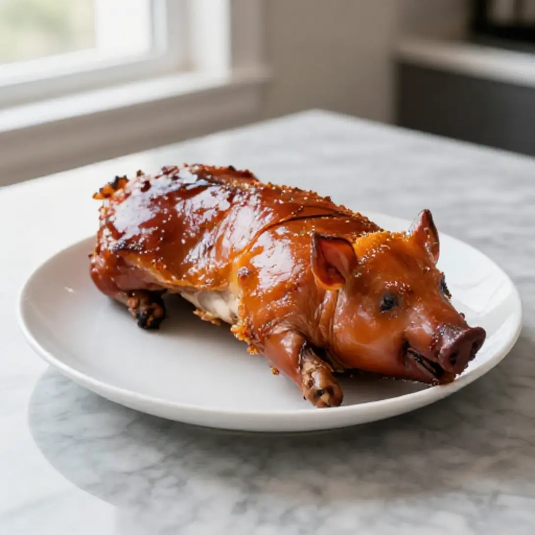 Cochinillo en freidora de aire, una receta fácil y sabrosa.