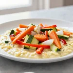 Deliciosa crema de verduras preparada en freidora de aire.