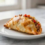 Deliciosa empanada preparada en freidora de aire.