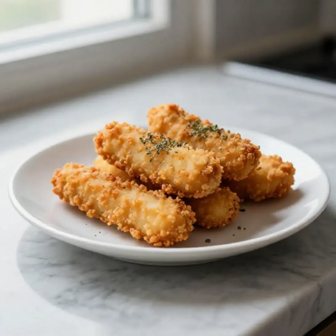Fingers de pollo en freidora de aire, una opción perfecta para picar.