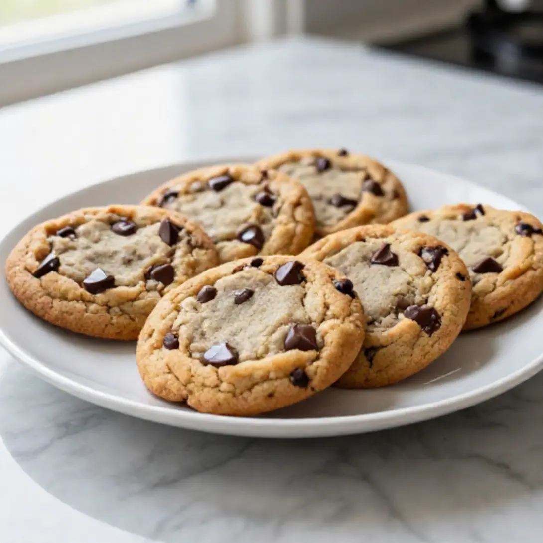 Galletas en freidora de aire recién salidas, irresistibles y sanas.