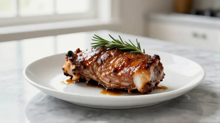 Lomo de cerdo al horno en freidora de aire, delicioso y jugoso