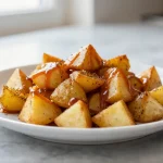 Deliciosas patatas bravas cocinadas en freidora de aire