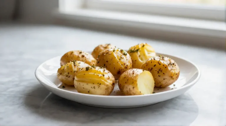 Patatas hasselback en freidora de aire Deliciosas patatas hasselback preparadas en freidora de aire.