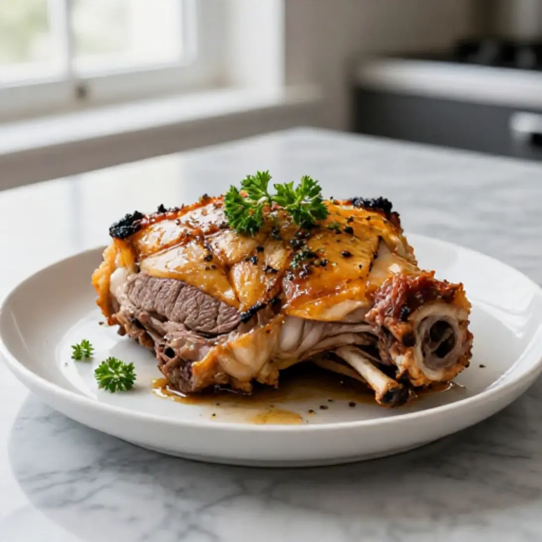 Receta fácil de pierna de cordero en freidora de aire.