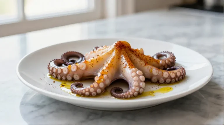 Delicioso pulpo en freidora de aire, una receta fácil y rápida.