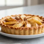 Deliciosa tarta de manzana cocinada en freidora de aire.