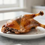 Delicioso pato en freidora de aire, preparado a la perfección.