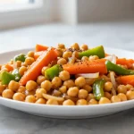 Delicioso potaje en freidora de aire listo para disfrutar.