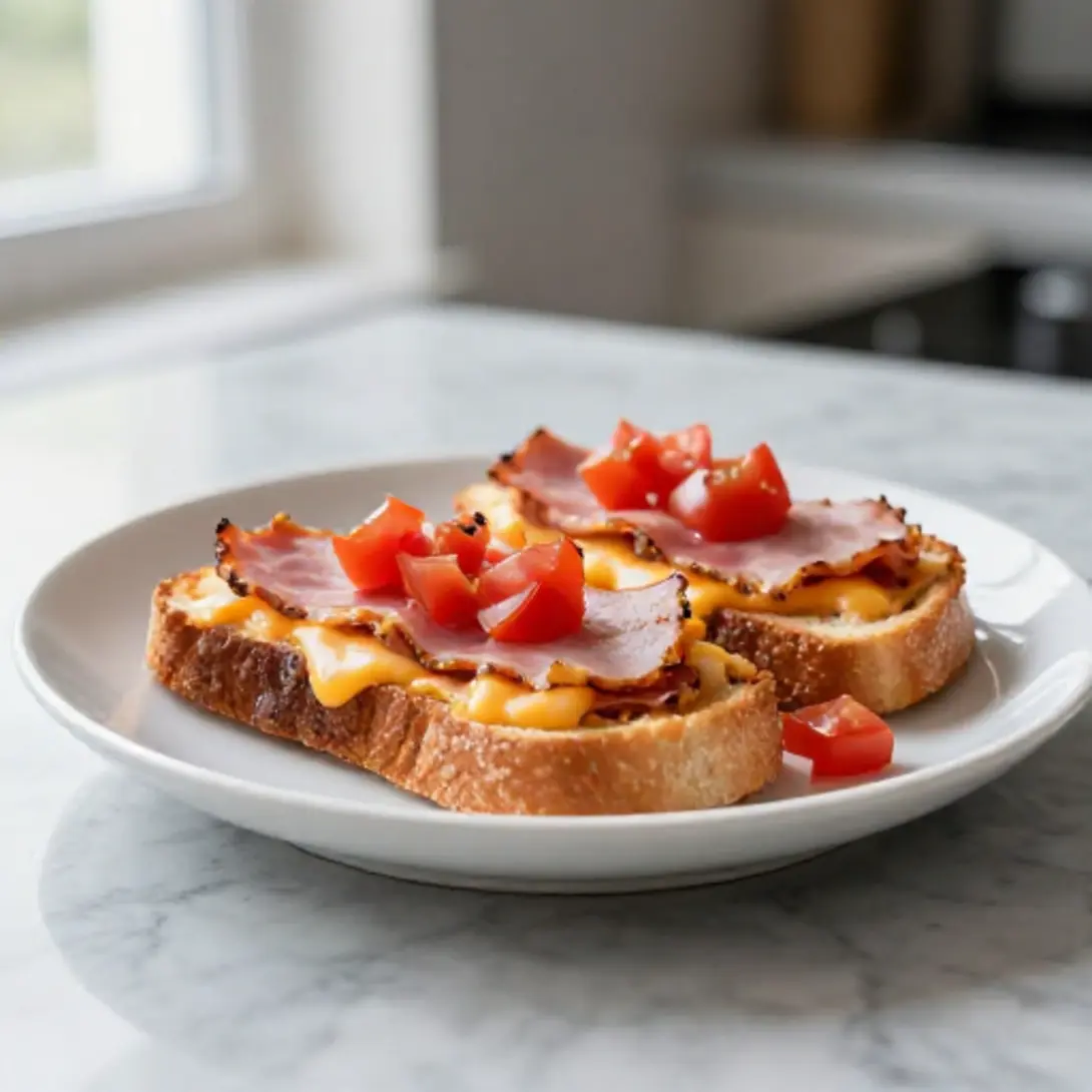 Preparo de tostas en freidora de aire con ingredientes frescos