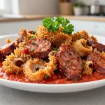 Deliciosos callos preparados de manera saludable en freidora de aire.