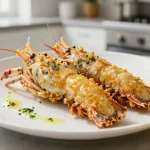 Deliciosas cigalas cocinadas en freidora de aire, crujientes y sabrosas.