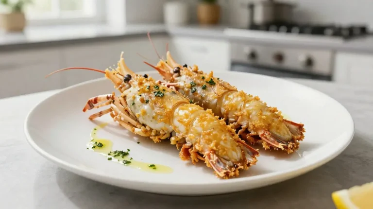 Deliciosas cigalas cocinadas en freidora de aire, crujientes y sabrosas.