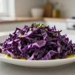 Deliciosa col lombarda cocinada en freidora de aire, suave y crujiente.