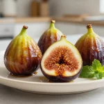 Deliciosos higos asados en freidora de aire, perfectos para un postre saludable y sabroso.