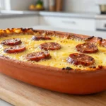 Delicioso queso fundido en freidora de aire, ideal para tus reuniones.