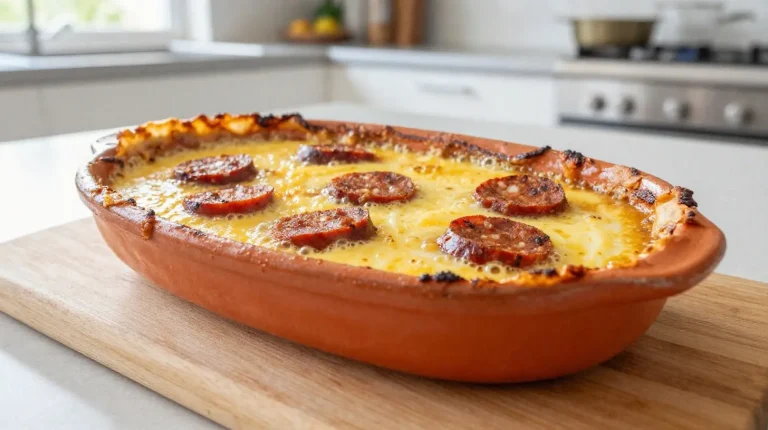 Delicioso queso fundido en freidora de aire, ideal para tus reuniones.