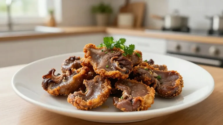 Riñones en freidora de aire Deliciosos riñones cocinados en freidora de aire, con un sabor jugoso y lleno de especias.