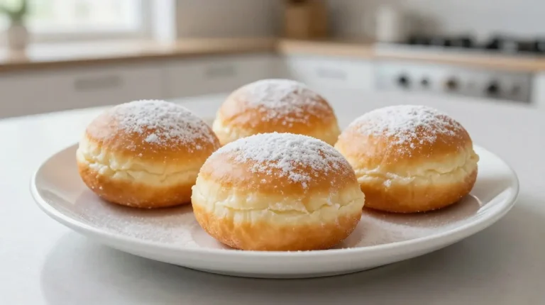Deliciosas rosquillas de anís cocinadas en freidora de aire con un toque dorado.