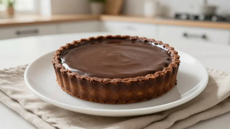 Deliciosa tarta de chocolate cocinada en freidora de aire, perfecta para los amantes del postre.