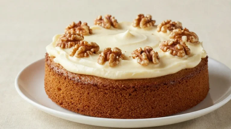 Deliciosa tarta de zanahoria preparada en freidora de aire, esponjosa y con frosting cremoso.